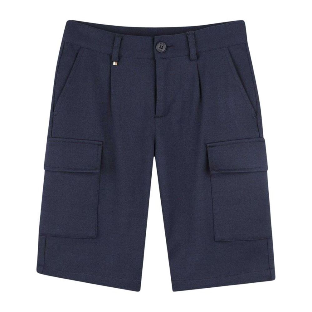 Boss Childrens/Kids Plain Cargo Shorts / Navy